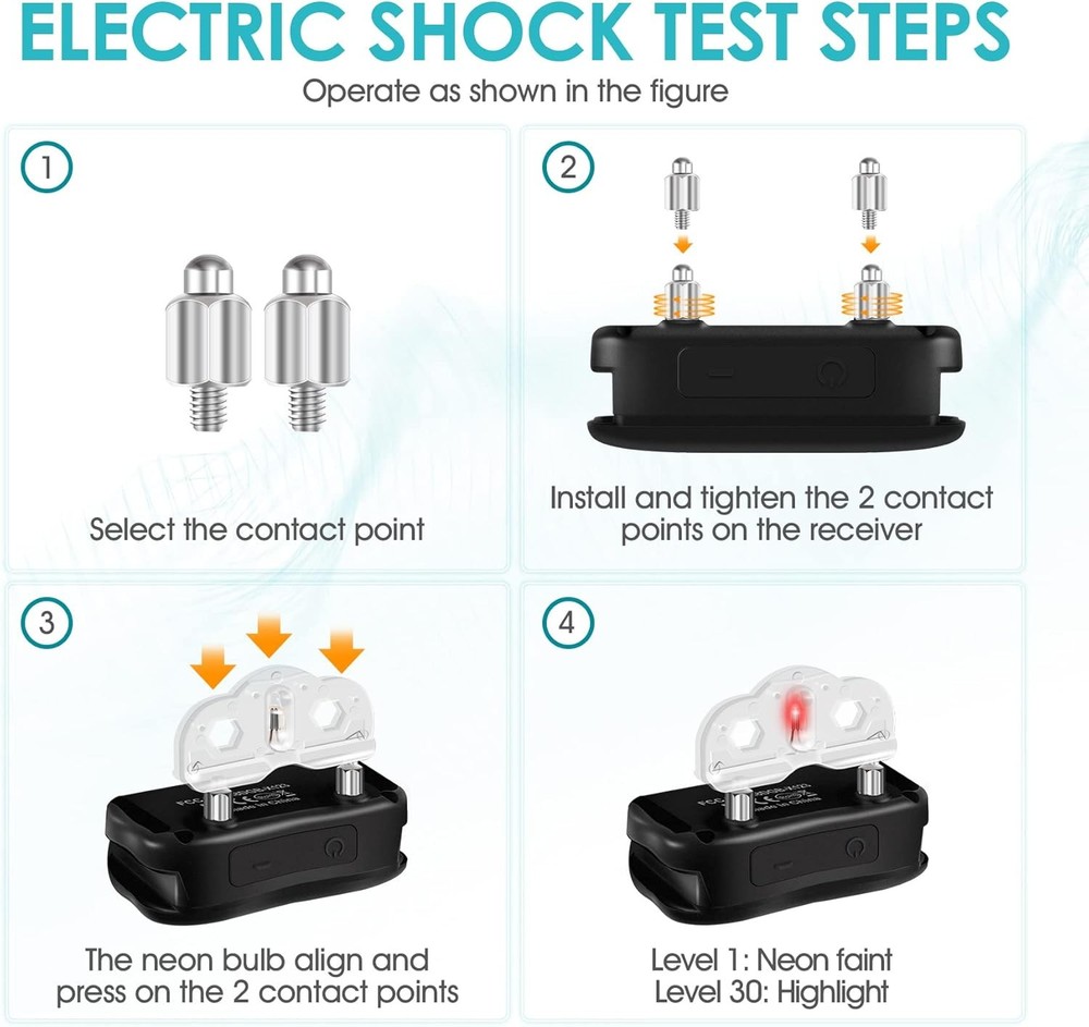 Dog Shock Training Collar Rechargeable Waterproof Pet Trainer