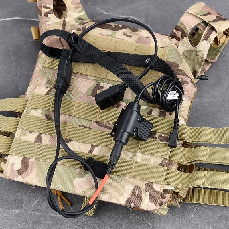 Tactical Headset Signal Bone-Conduction Speaker MH180-V For Interface 7.0PLUG