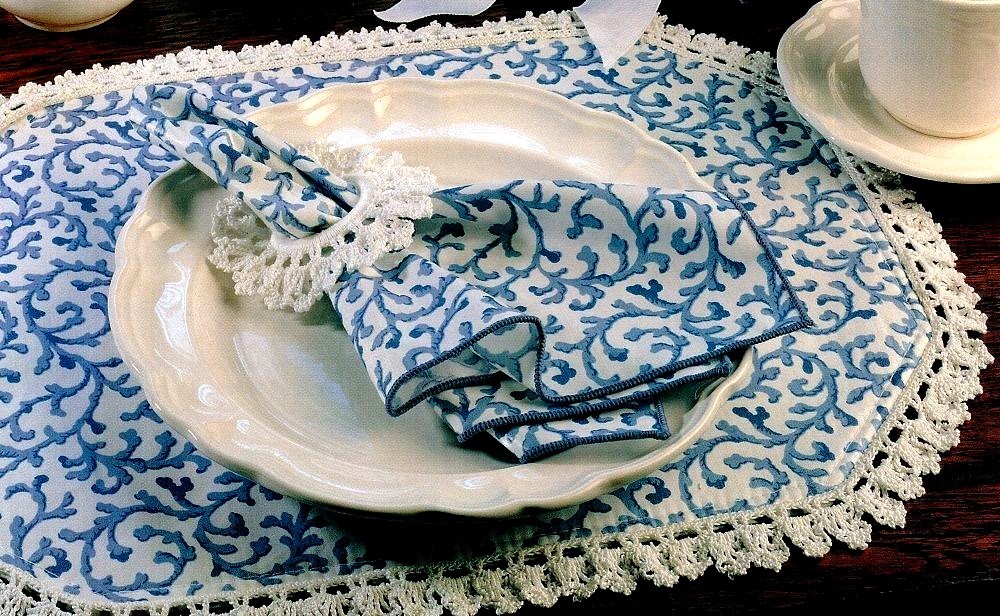 FRILLY Napkin Ring & Place Mat Edging/Crochet Pattern INSTRUCTIONS ONLY