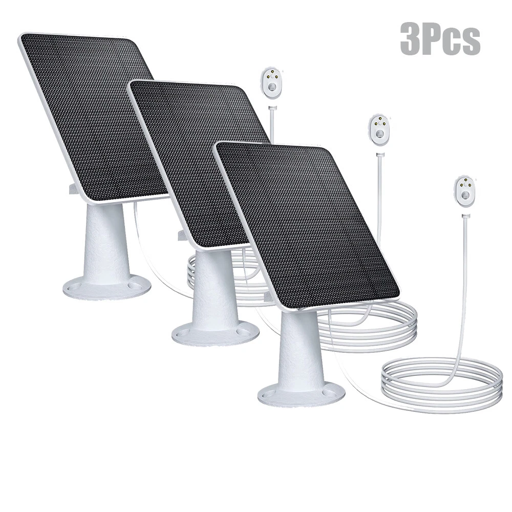 3PCS Solar Panel Charger for Arlo Ultra/Ultra2/Pro 3/Pro 4 Security Camera