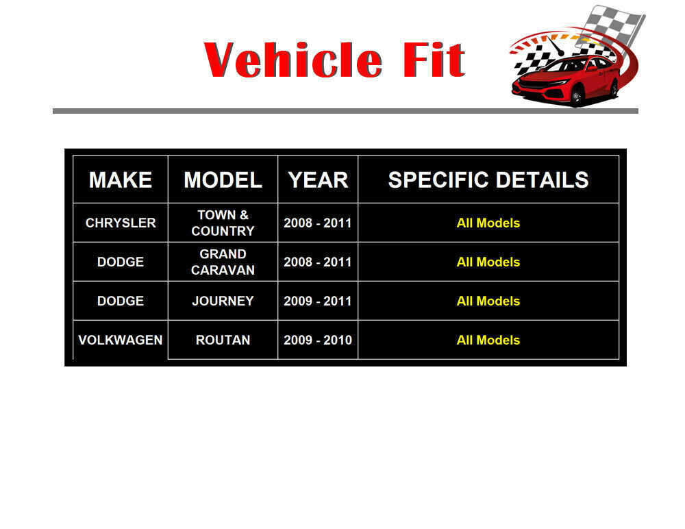 Front and Rear Drilled Rotors Brake Pads for Dodge Journey Grand Caravan Routan