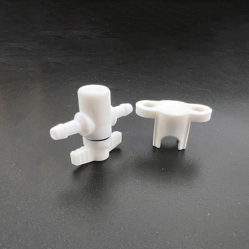 10Pcs White Plastic 2 Ways Ink Connector Adapter For Inkjet Format Printer