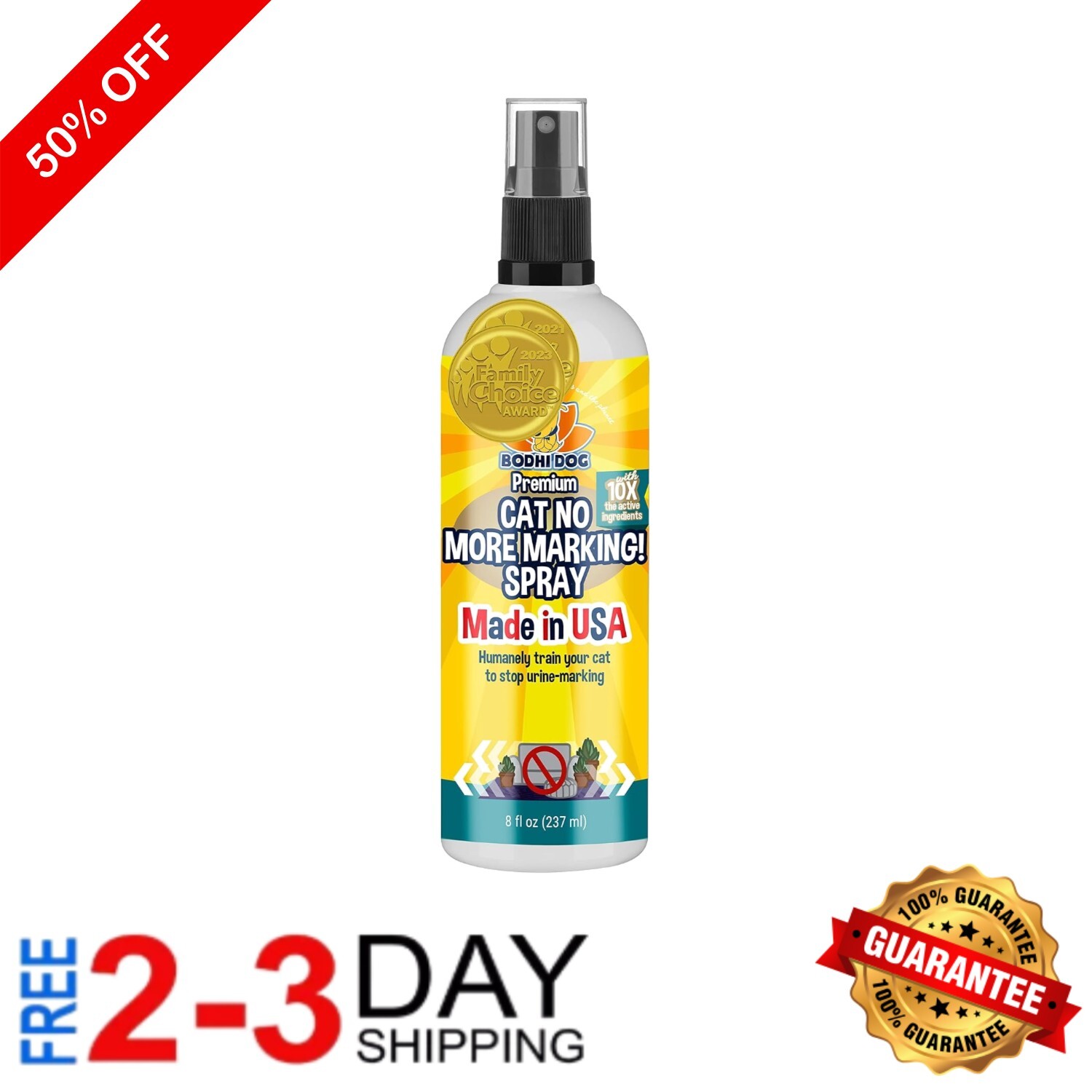 Cat No More Marking Spray: Pet-Safe Urination Deterrent for Indoor & Outdoor Use