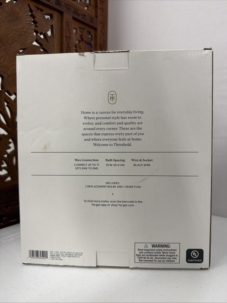 Threshold Led String Light Set 10 Light Set Listed 10/3