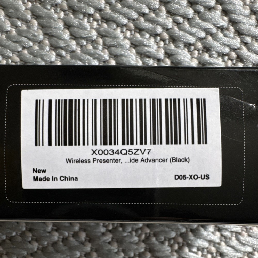 Wireless Presenter Remote Control with Pointer, Slide Advancer, Black X0034Q5ZV7