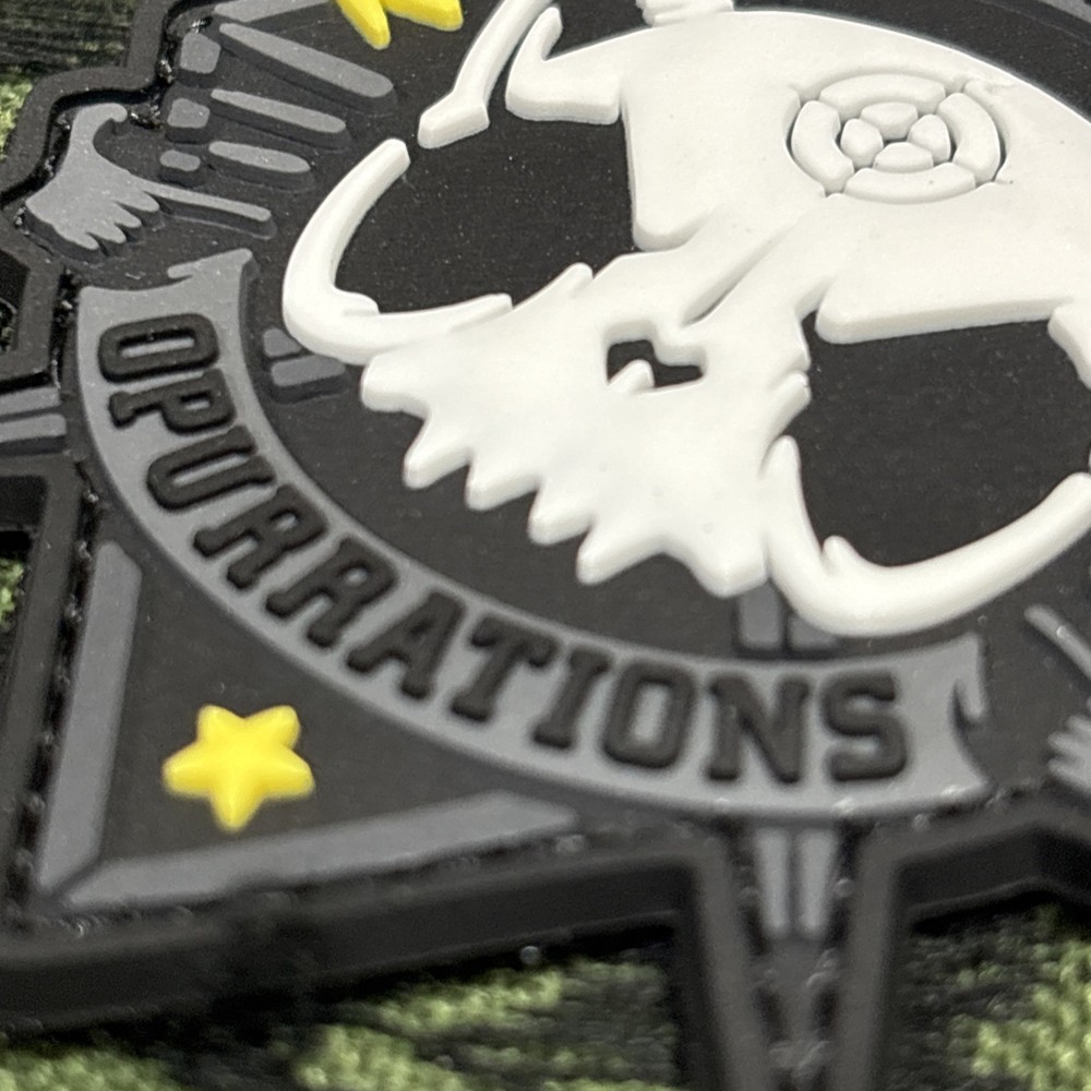PvC 3D Tactical Opurrations Cat Hook And Loop Patch High Quality 3d