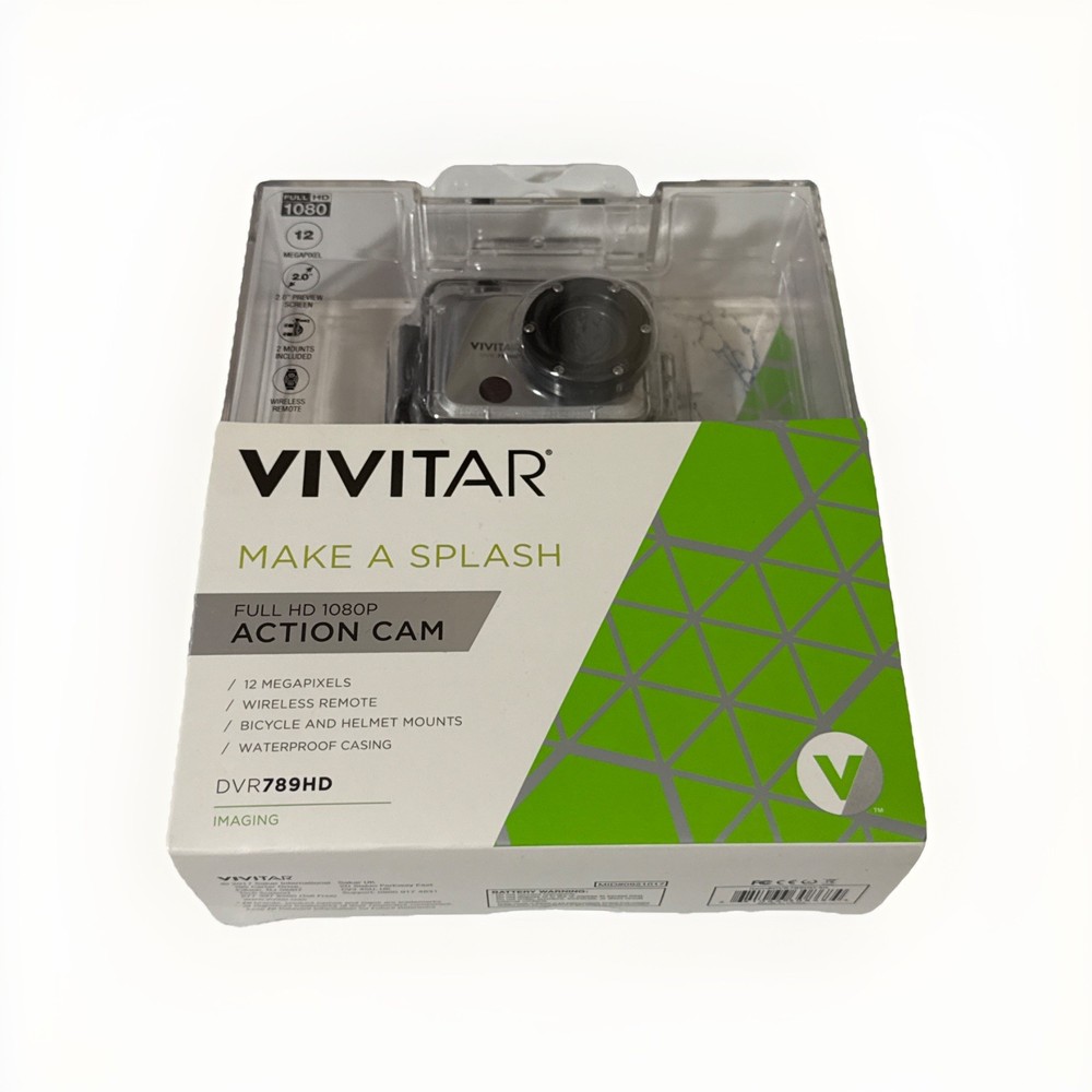 Vivitar DVR789HD-SIL Action Camera with Remote - Silver