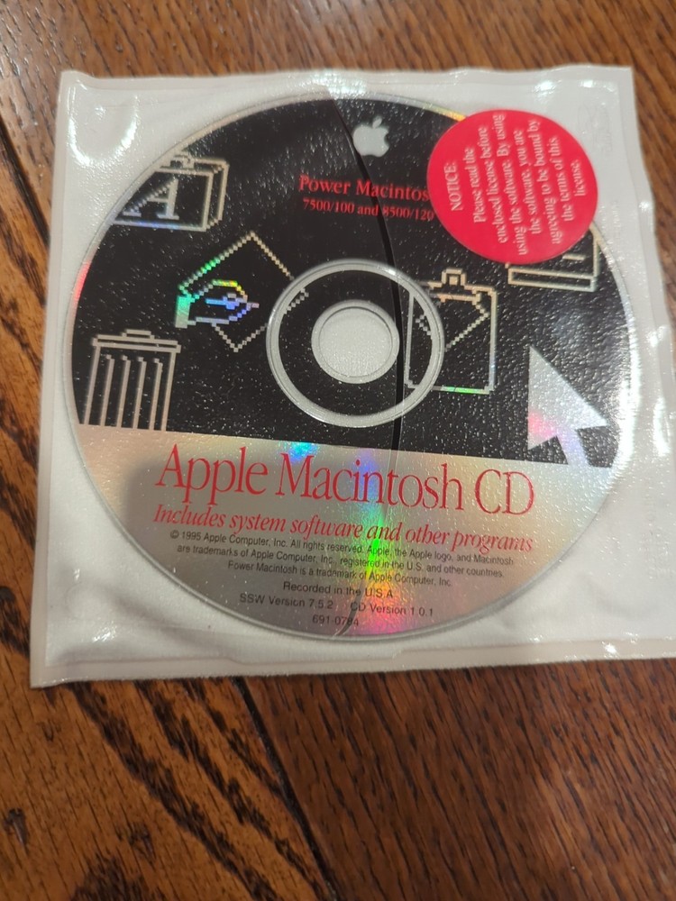 Vintage 1996 Apple Power Macintosh 5400 Version 1.0 Software Install CD