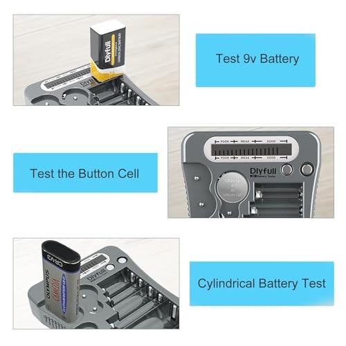 Universal Battery Tester with LCD Display, Multi Purpose Small Battery