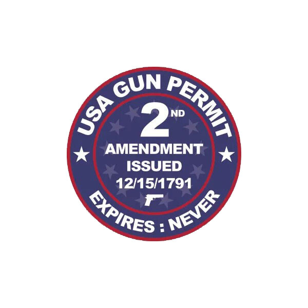 USA Gun Permit 2nd Amendment Sticker