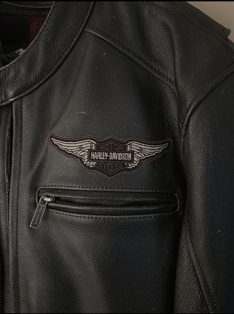 harley davidson mens leather jacket size medium
