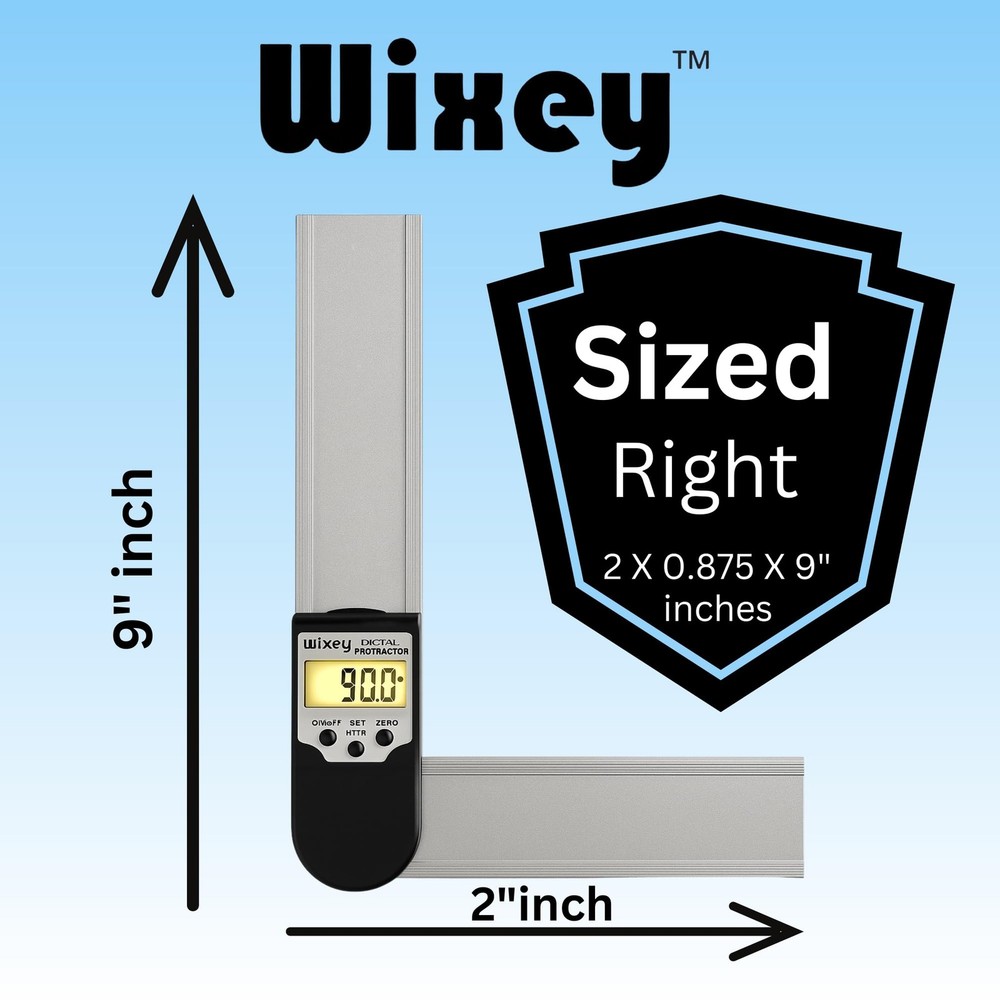 8 (203mm) Wixey Digital Protractor with Miter Function