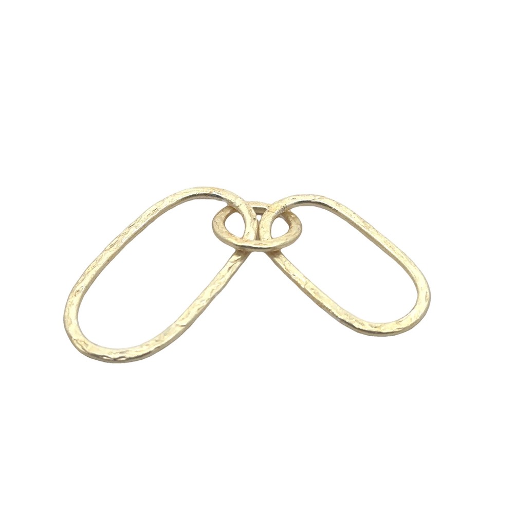 Gold, Silver & Brass Finish Copper or Brass Oval/Rectangular Double Circled Earr