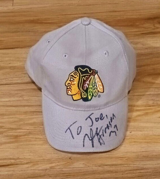 Blackhawk Hat Signed Tyler Arnason