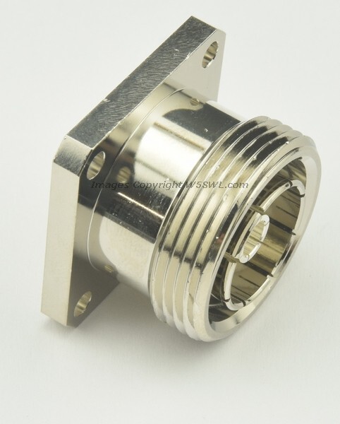 7/16 DIN Connector Female Chassis Mount Solder Cup Post RF Connection - by W5SWL