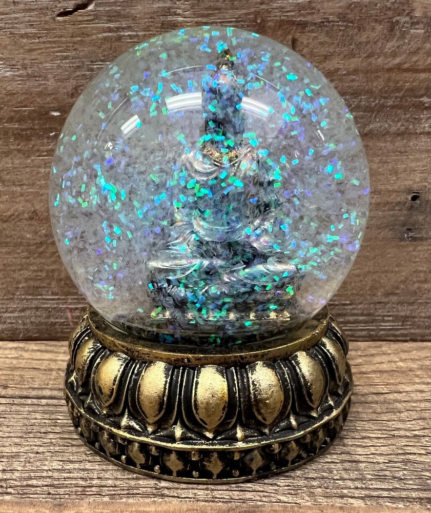 Buddha Resin Snow Globe 3" x 2.5"