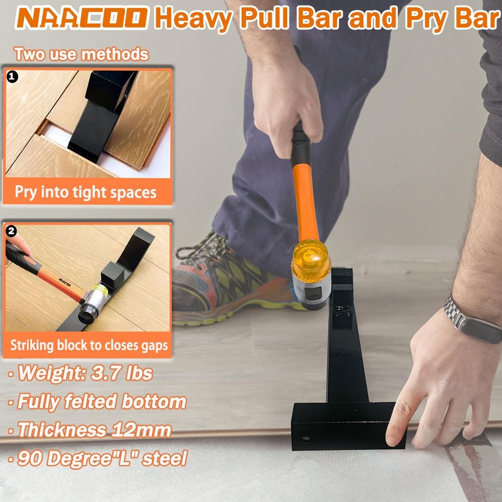 6 in 1 Flooring Installation Kit Tapping Block Pull Bar 20 PCS Spacers Mallet