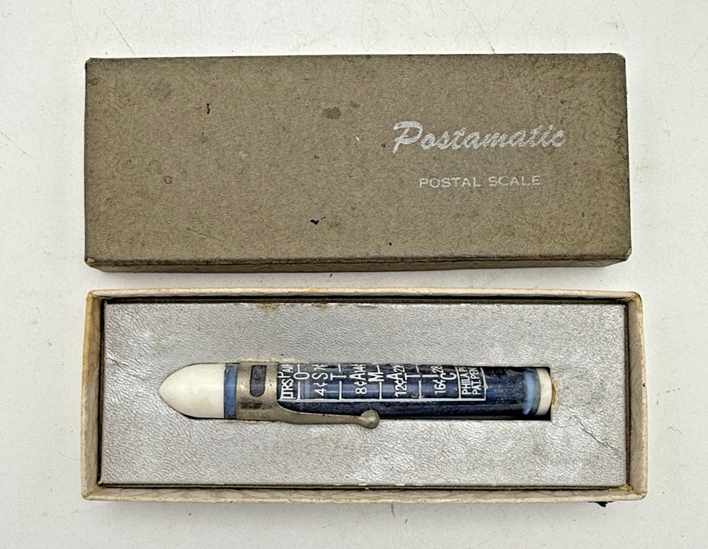 Vintage Postamatic Pocket Postal Scale in Original Box