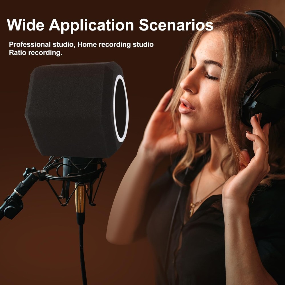 Microphone Wind Shield Pop Filter Isolation Ball, Acoustic for Record Studios...