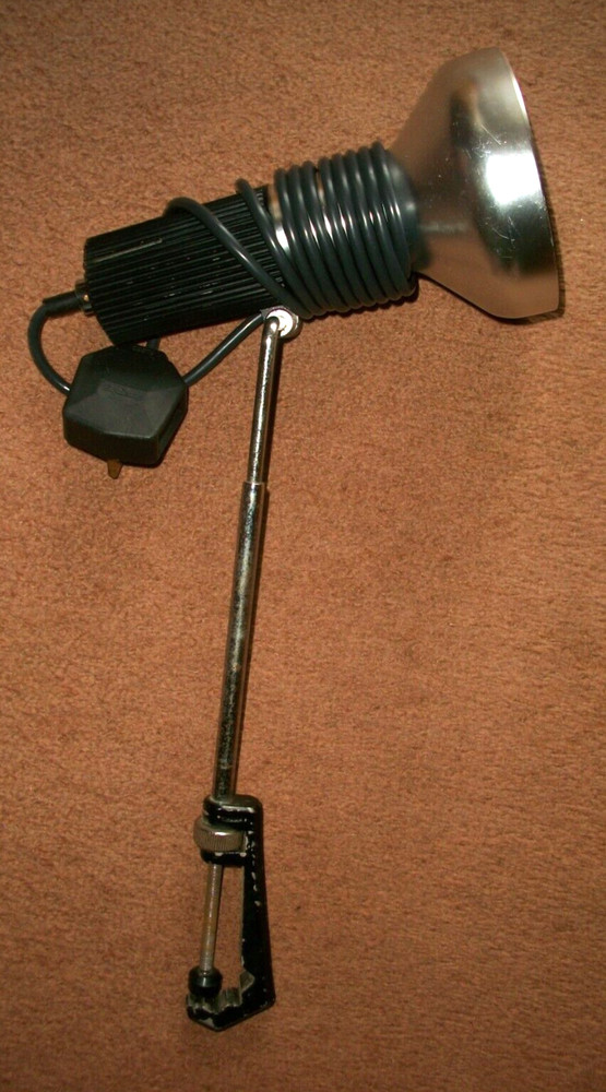 1950s Adjustable Clamp Lamp working