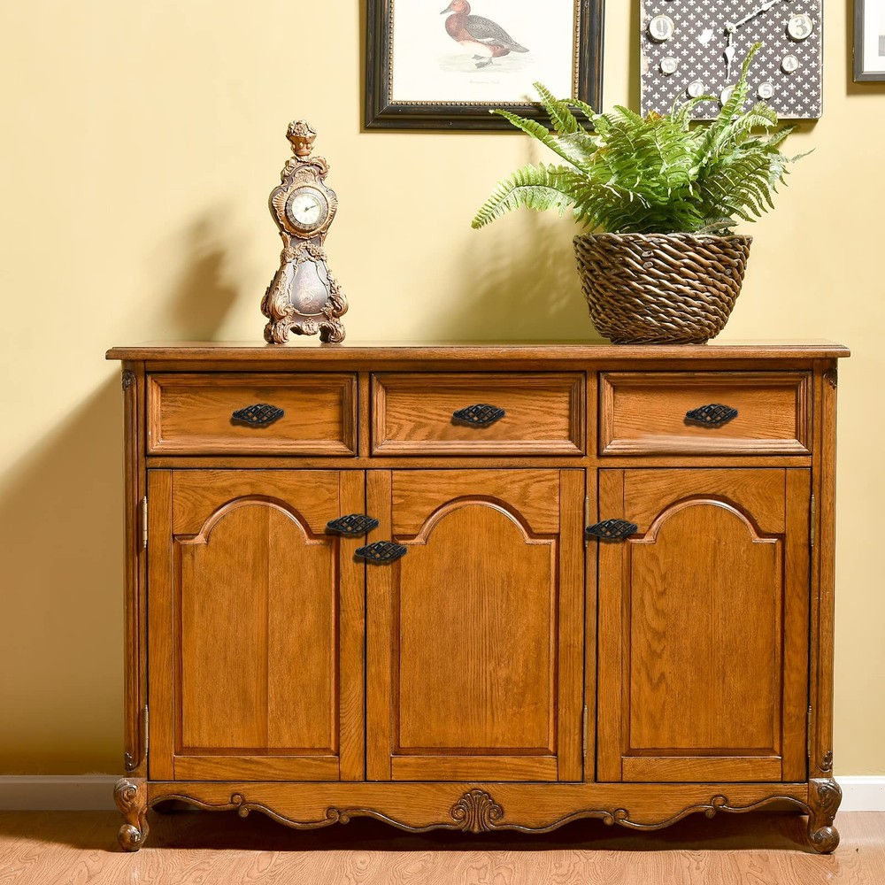 12 Pack Oval Birdcage Cabinet Knobs, 2" Length Drawer Pulls, Iron Handles, Fl...