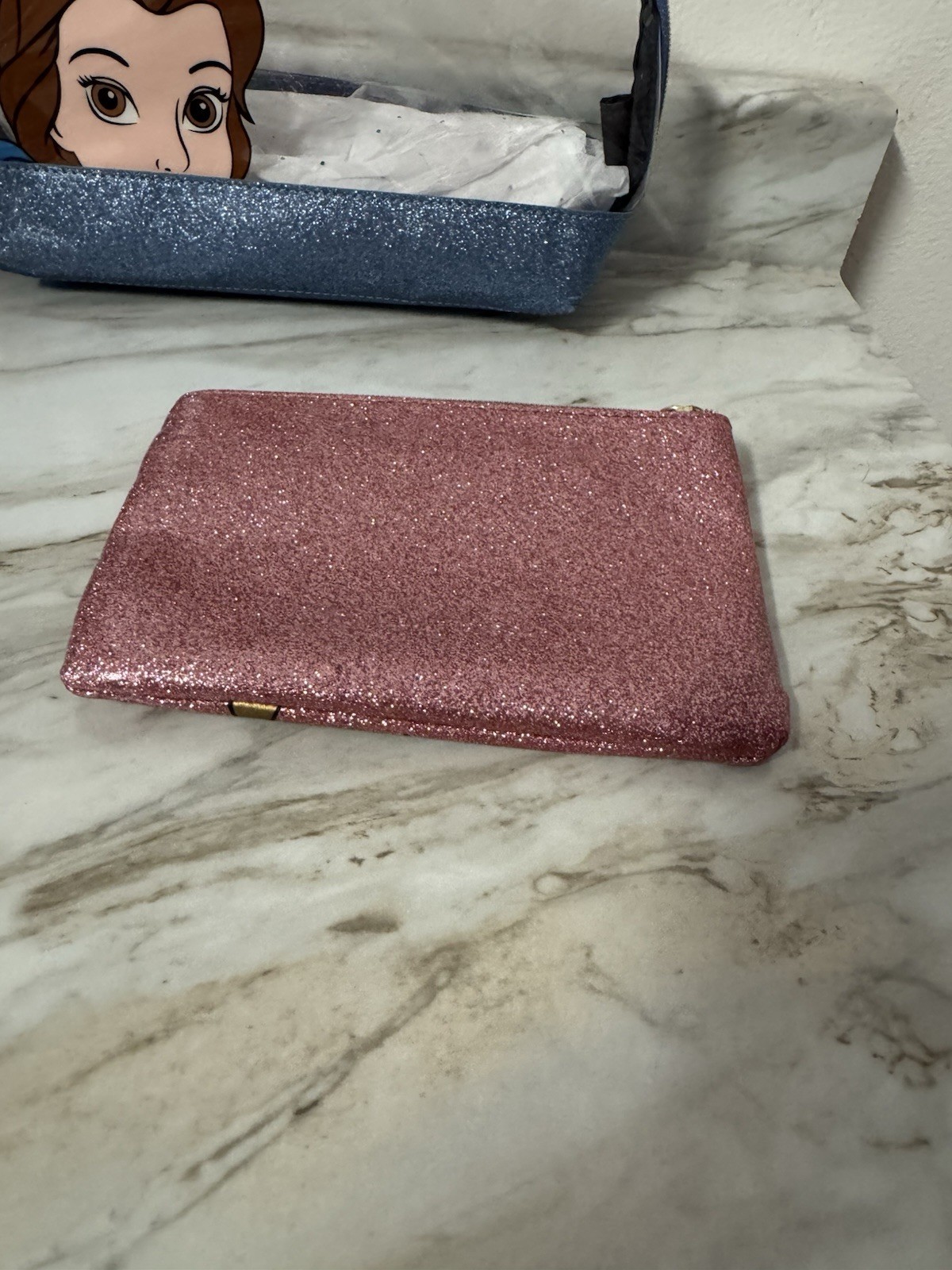 Disney Danielle Nicole Beauty & The Beast Cosmetic Bag Makeup Pouch 3 Piece Set