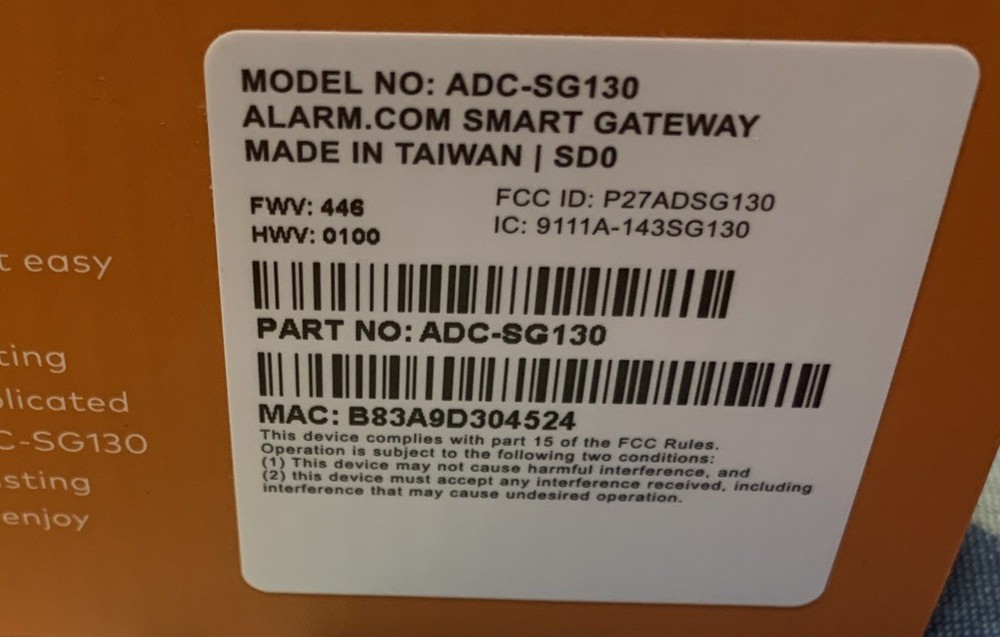 ADC-SG130 Camera Smart Gateway Secure WiFi Alarm.com