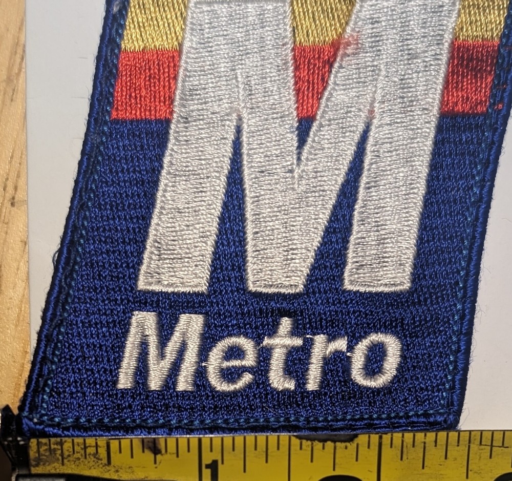 M Madison Metro Blue/Red/Yellow Patch, 2½" X 3"