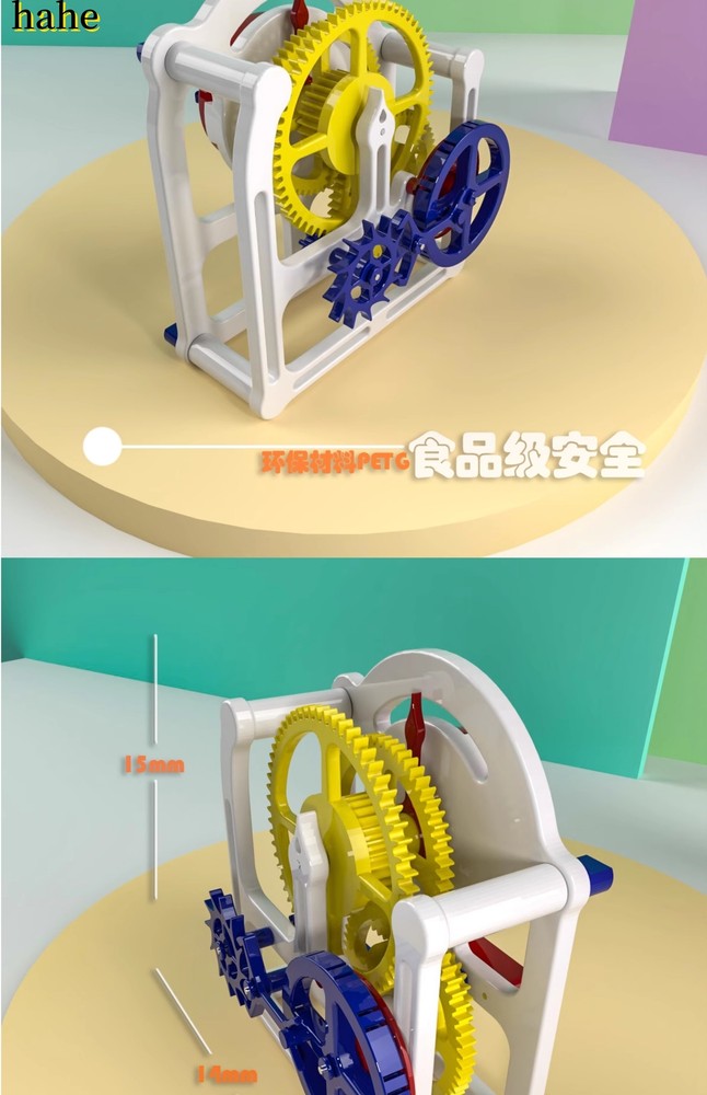 Escapement Structure Imitation Clock Movement 3D Printed Handicraft Model