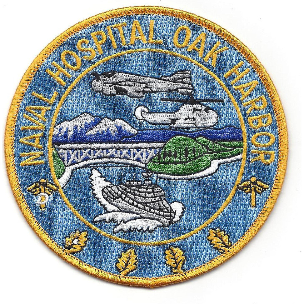 4.5" NAVY NAVAL HOSPITAL OAK HARBOR EMBROIDERED PATCH