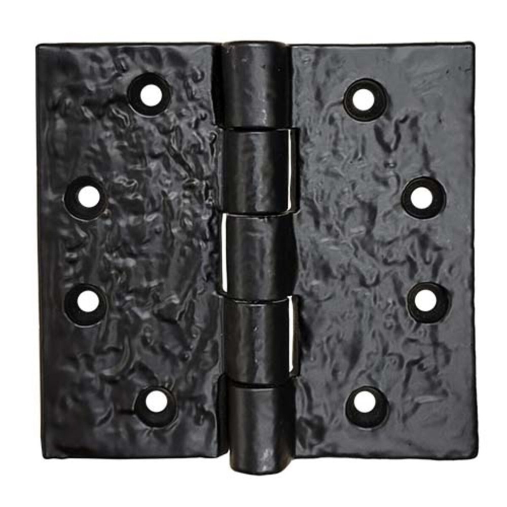 5" Decorative Cast Iron Flat Hinge Gate Door Black Finish