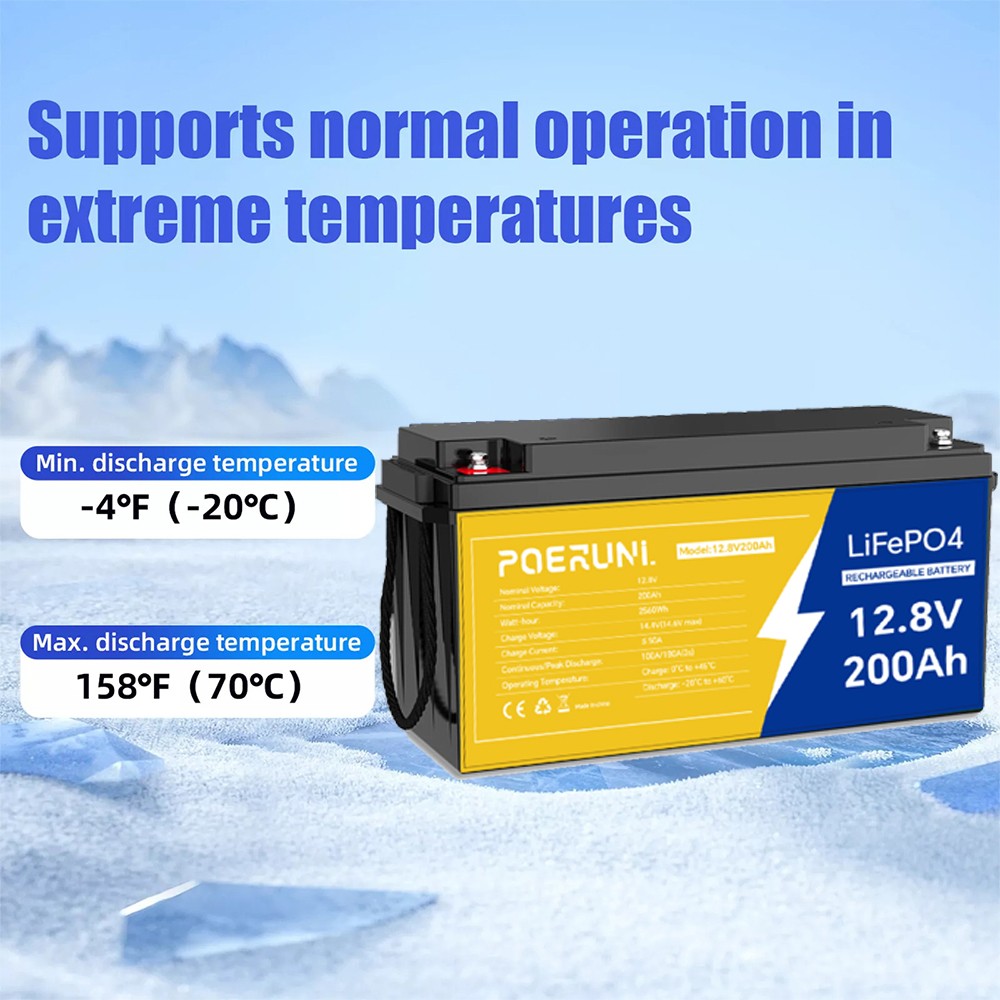 NEW 12V 200Ah Lithium LiFePO4 Battery 2560Wh BMS Deep Cycle For Marine RV Solar