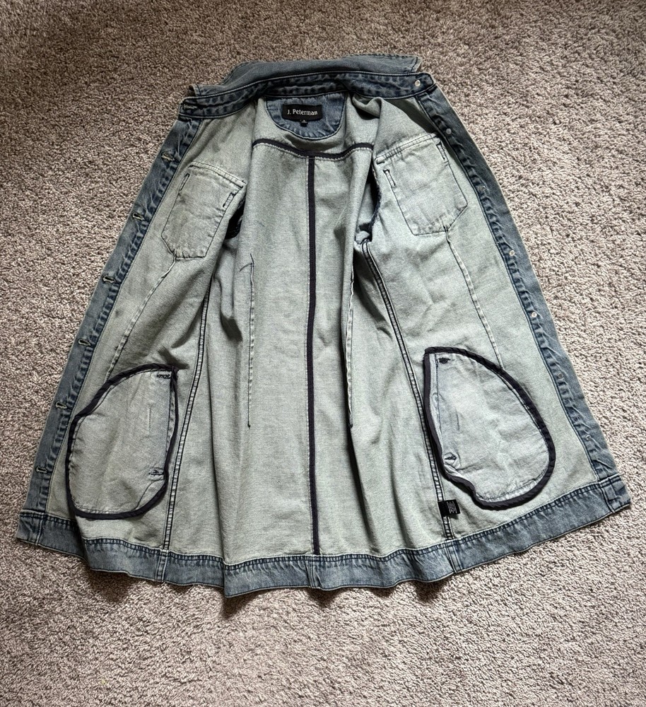J Peterman Womens Denim Jacket Size S Pockets