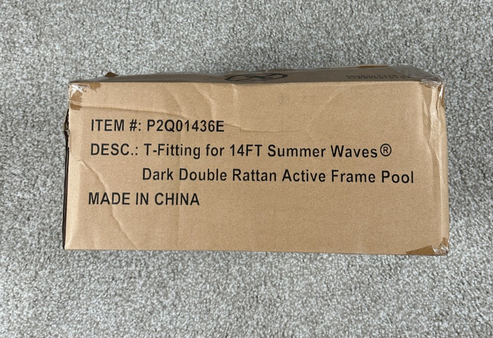T-Fitting 14 Ft Summer Waves Dark Double Rattan Active Frame Pool Replacement