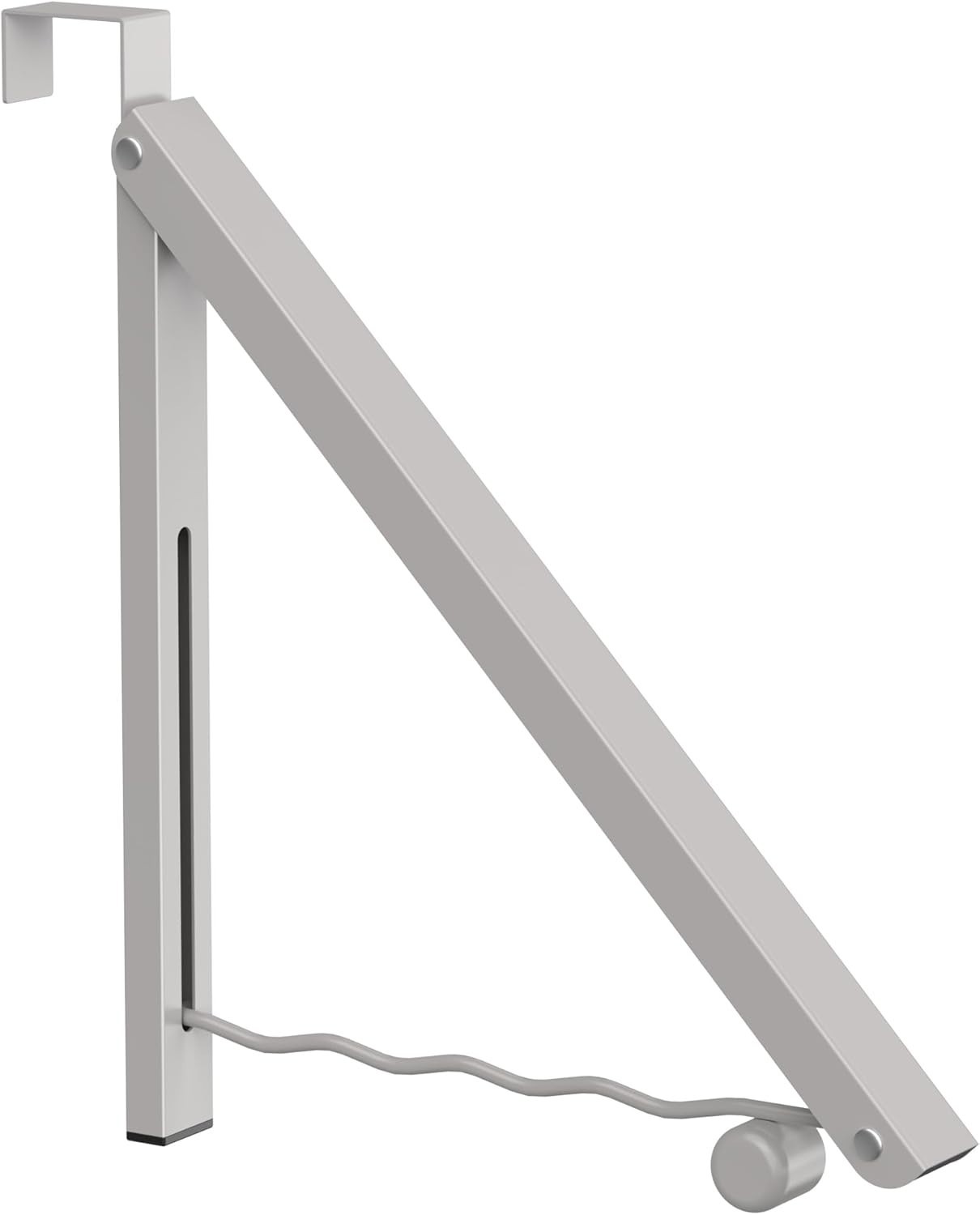 Foldable Over-The-Door Clothes Drying Rack - Space Saving in Warm Gray