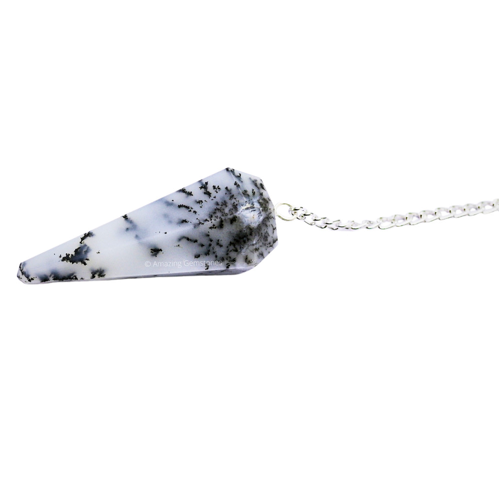 Dendrite Opal Dowsing Crystal Pendulum
