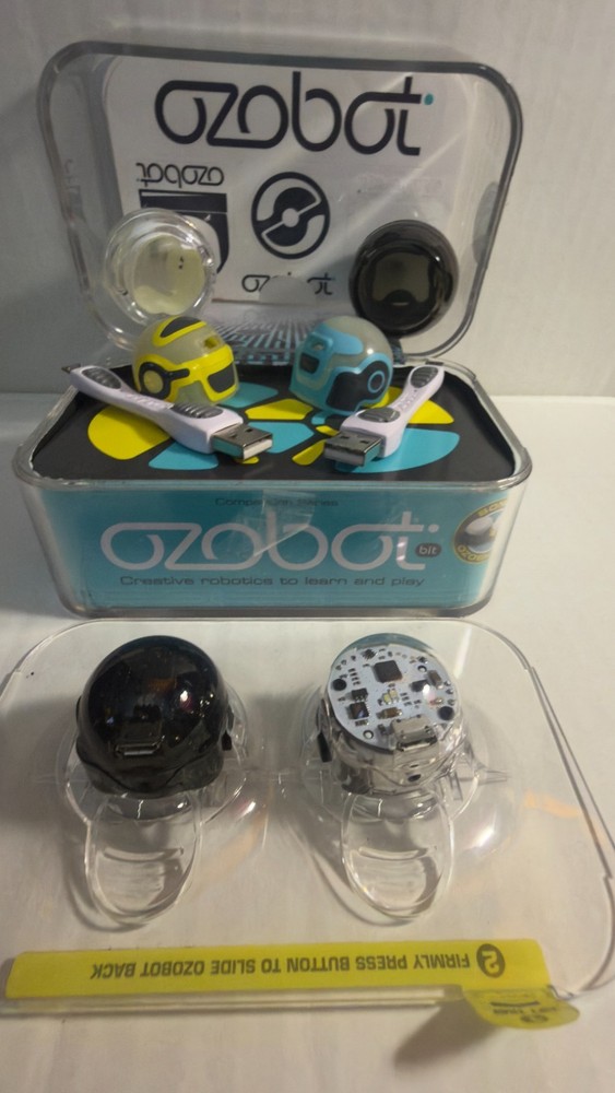 Ozobot Bit2.0 Dual Pack 2 Robots Competition Series STEM CodingCase USB OzoSkins