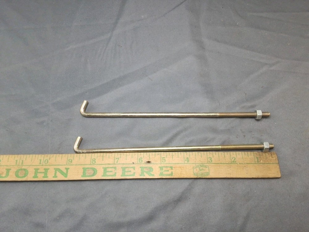 (2) Universal J-Hook Type 8" battery hold-down bolts