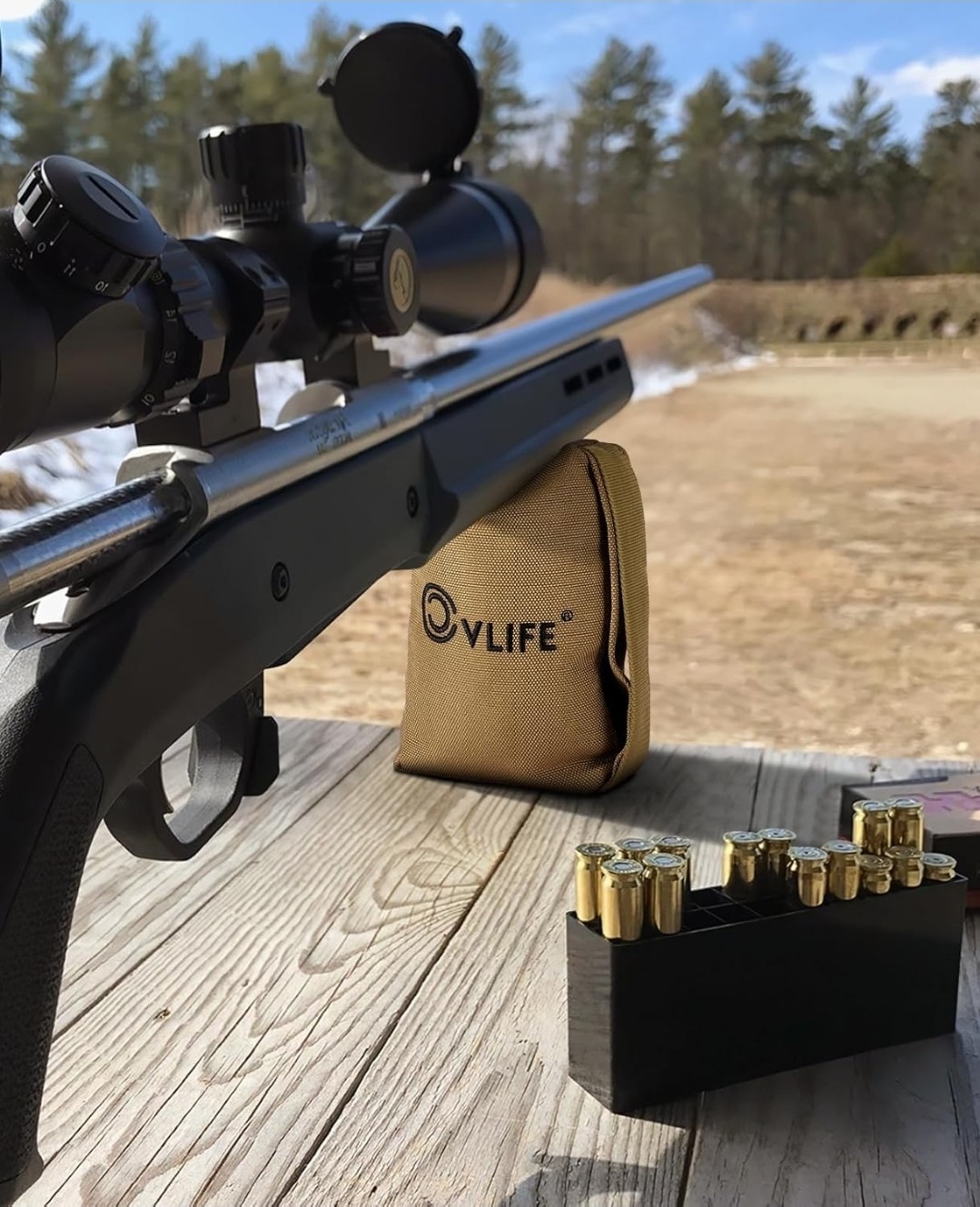 CVLIFE Shooting Rest Bag - Pre-Filled Gun Holders, Rifle for Long Khaki