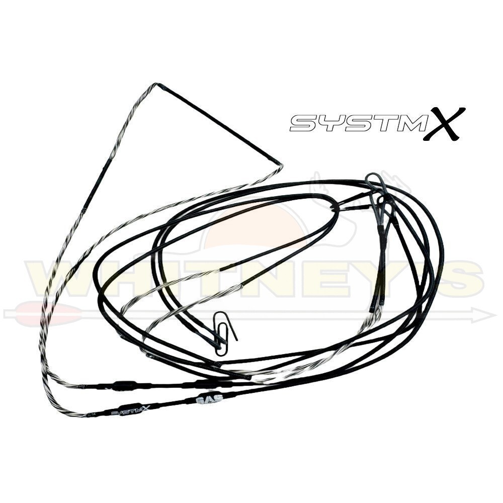 Gas Bowstrings - SystmX - Black/Grey - PSE Mach 35 - Complete Set