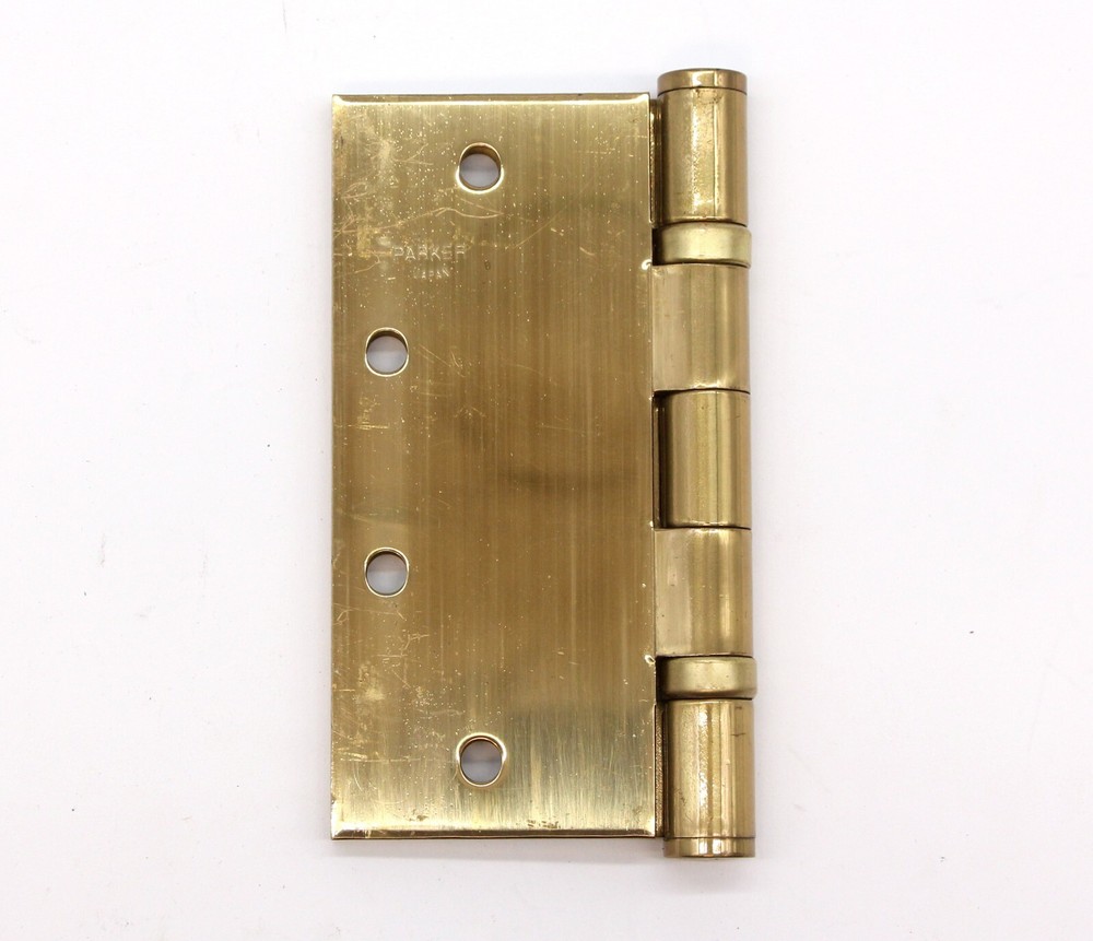 Vintage Parker Brass Button Tip Butt 5 x 5 Door Hinge