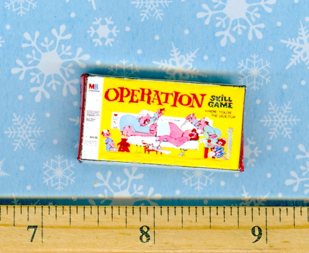 Dollhouse Miniature Size Board Game OPERATION Box