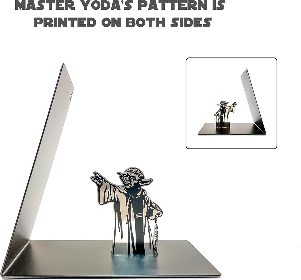 Master Yoda Force Metal Bookend Double-Sided Printing Yoda Pattern Creative