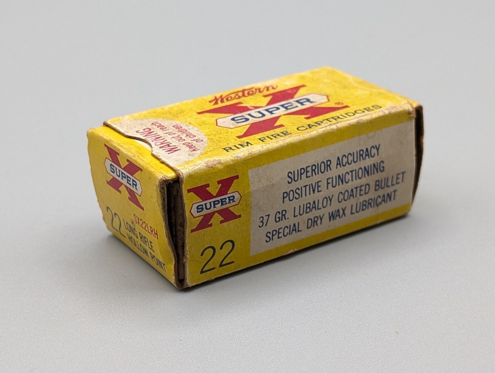 Western SUPER X 22 Short Cal. Ammo Box (EMPTY) Vtg