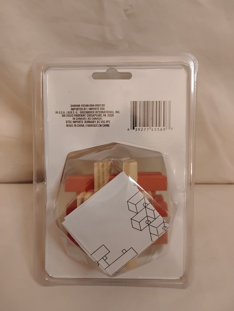 Brain teaser real wood 3D puzzle