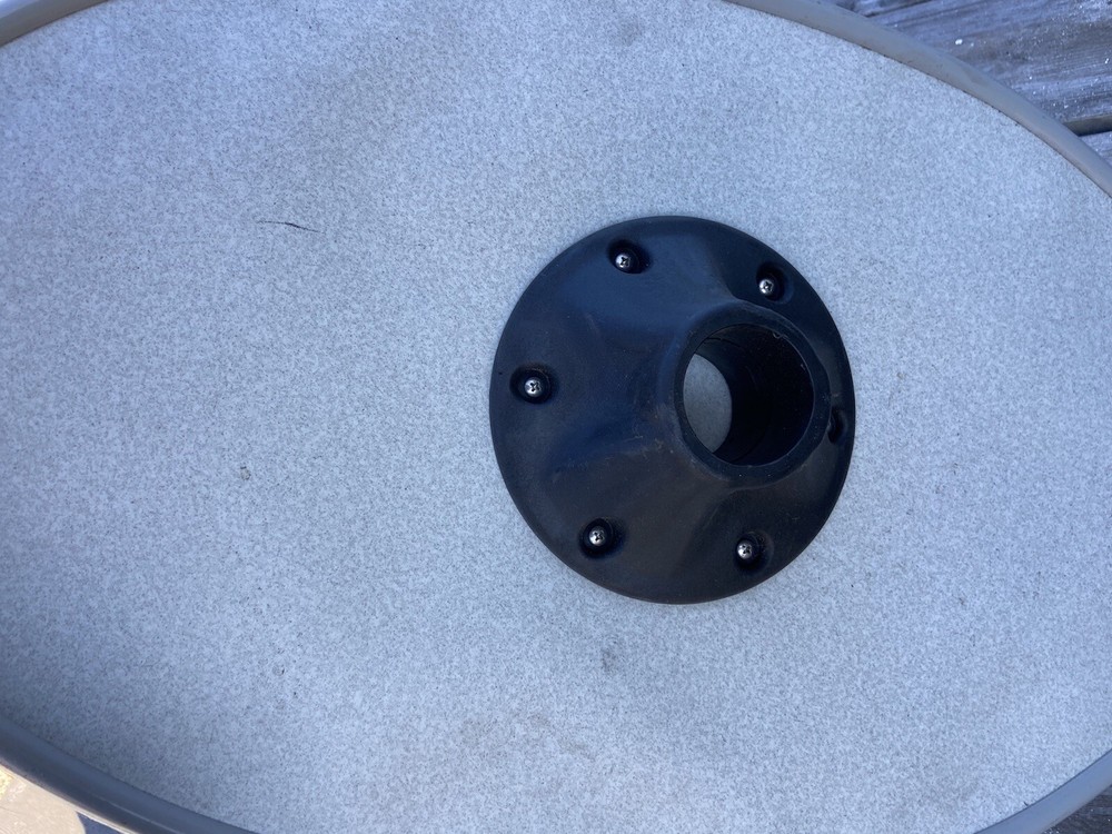 Tabletop With Bevels Oval Gray For Boat