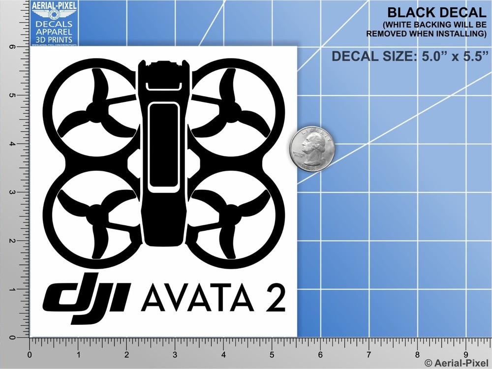DJI AVATA 2 Case & Window Decal FPV Drone Sticker