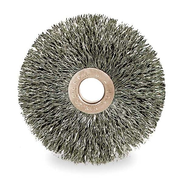 Weiler 96135 Wire Wheel Wire Brush, Threaded Arbor, 3"
