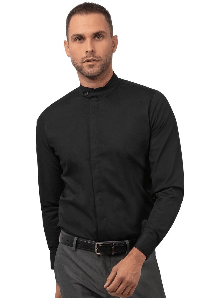 Chef Works Men's Formel Shirt, Black, Large