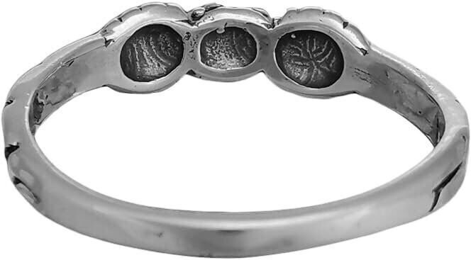 Size 6 Diamond Cut Small Flower Ring
